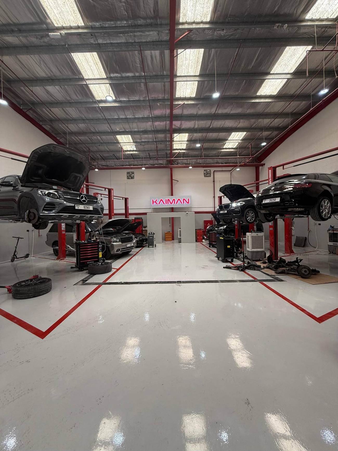Kaiman Auto workshop in Dubai